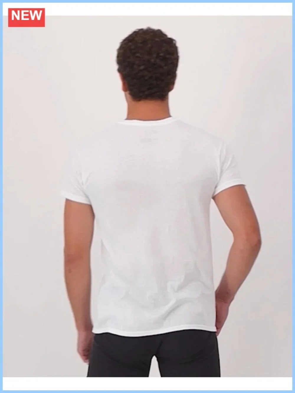 Men's Cotton Crewneck Undershirts 6-Pack Stay-Tucked Moisture-Wicking